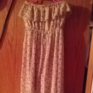 Strapless Floral Maxi Dress