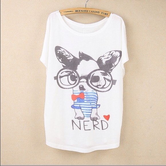 Cute Tops - Animal Print Tee New~Nerd
