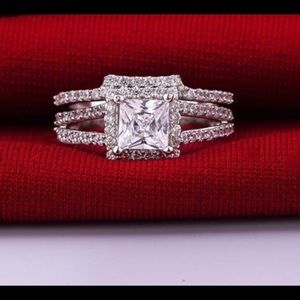 Princess Cut Bridal Set