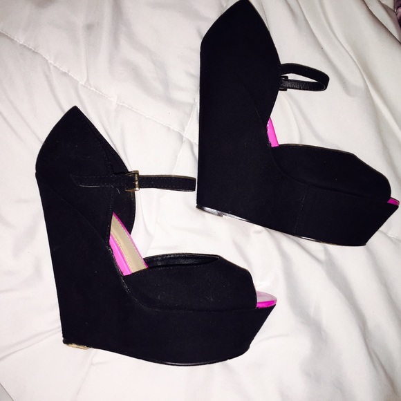 Forever 21 Shoes - 🆕Listing: Faux suede strap wedges