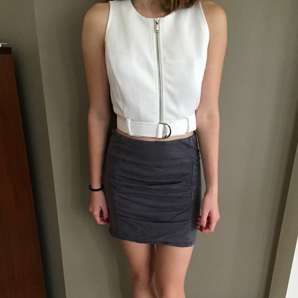 Gray skater skirt