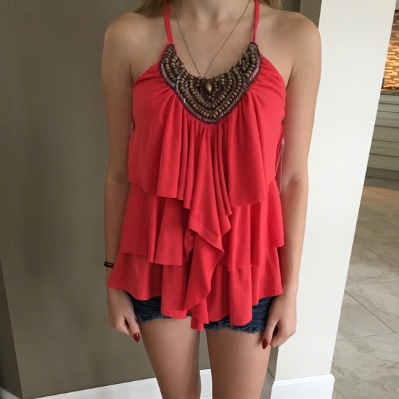 Coral tank top