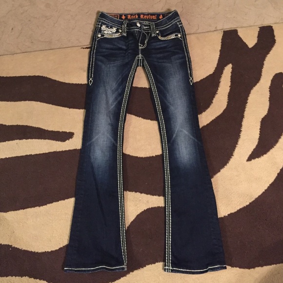 Rock revival double stitch jeans