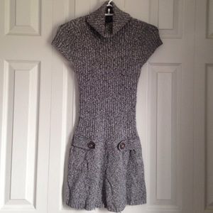 Gray sweater dress