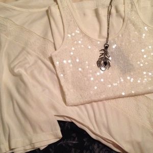 Express Dolman Sleeve Top and Sequin Tank