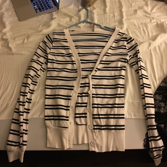 Black and white cardigan