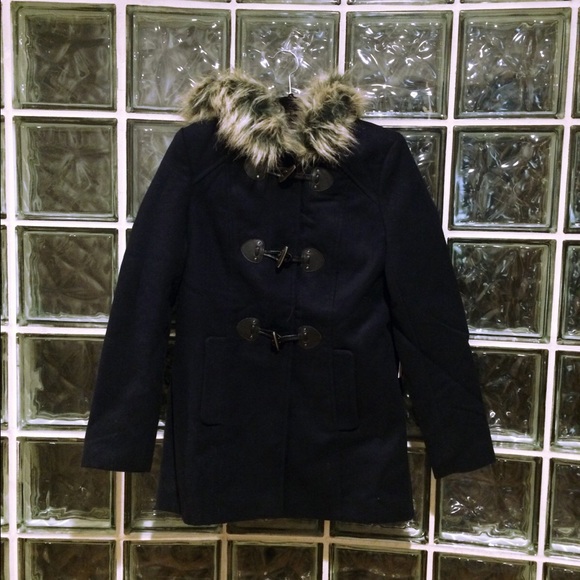 Forever 21 Faux Fur Pea Coat - Picture 2 of 4