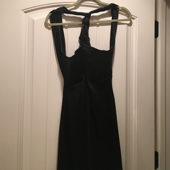 Jones New York Evening, black satin gown.