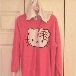Hello Kitty™ Fleece Adult "Onesie" (feet out)