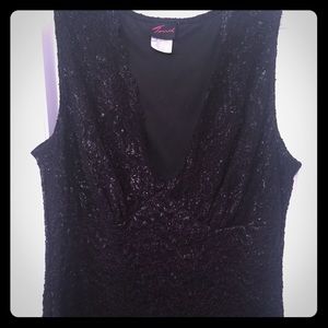 Torrid Size 2 Black Lace Sparkly Top