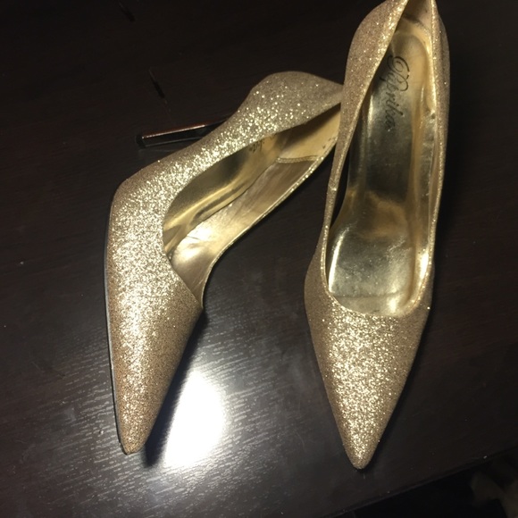 Paprika Sparkling Gold Heels