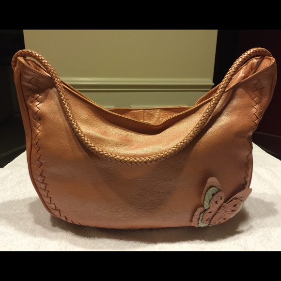 Via Spiga Light Pink Leather Shoulder Bag