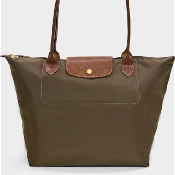 Olive green authentic longchamp mini bag