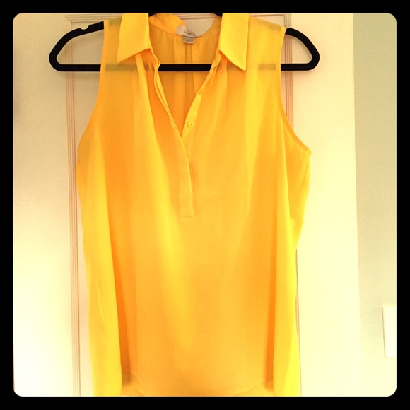 Loft yellow satin tank