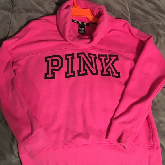 PINK funnel/cowel neck hoodie