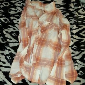 Cute flannel long sleeve shirt