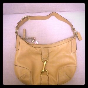 Tan Coach handbag