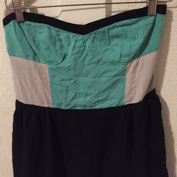 SOLD- Sparkle and Fade Strapless Tri Color Dress - Picture 3 of 4