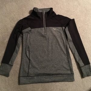 PINK charcoal grey and black Quarterzip fleece