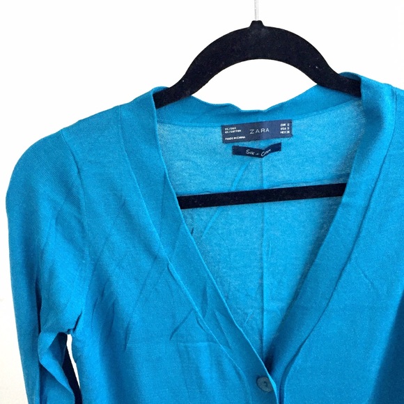Zara Sweaters - NEW Zara fine knit blue cardigan Zara Sweaters - NEW Zara fine knit blue cardigan