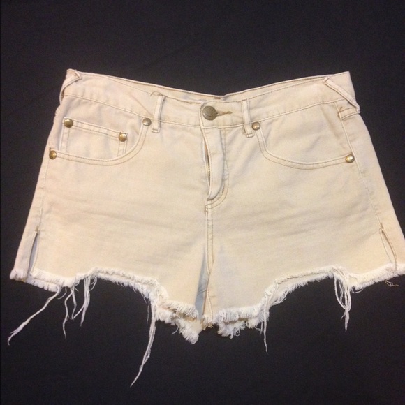Free People ripped denim shorts