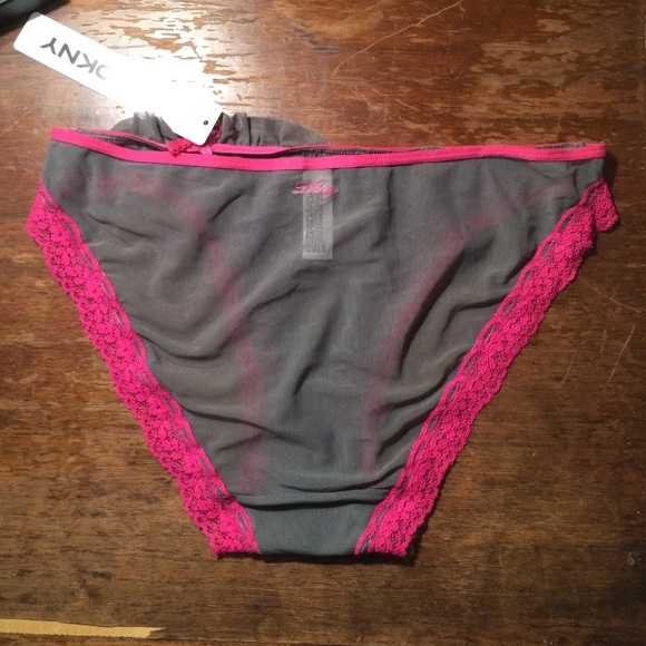 🌷sale🌷DKNY gray and pink sheer panties - Picture 3 of 4
