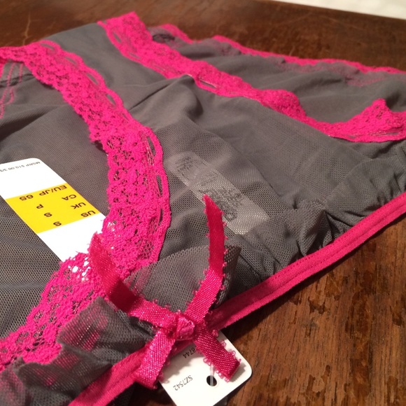 🌷sale🌷DKNY gray and pink sheer panties - Picture 4 of 4
