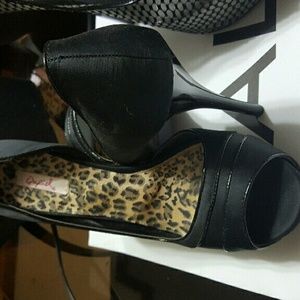 Black platform heels