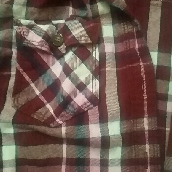Aeropostale Maroon Long Sleeve Buttoned Shirt - Picture 3 of 4