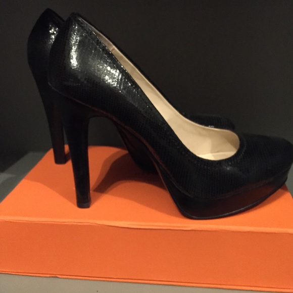 Calvin Klein Black Snake Pump