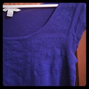 Cobalt blue embroidered shirt