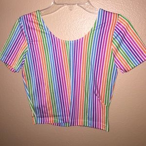 AA Rainbow stripe top