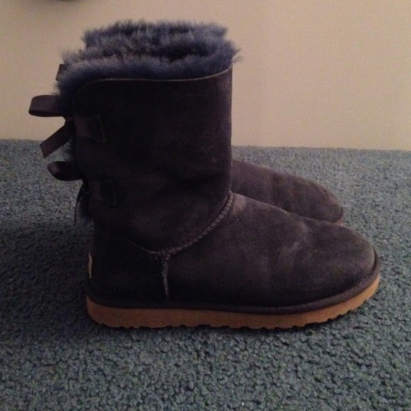 Navy Blue Ugg Bailey Bow Boots