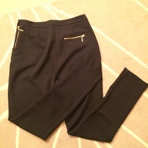 ASOS Tall "High Waisted Trousers w/ Gold Zips"