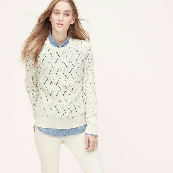 Loft white sweater