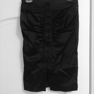 Black Silk Pencil Skirt from Bebe