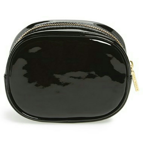 Tory Burch black patent zip cosmetic case bag - Picture 4 of 4