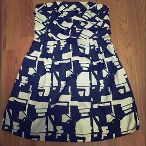 ✅SOLD✅ Navy Blue & White Cocktail Dress