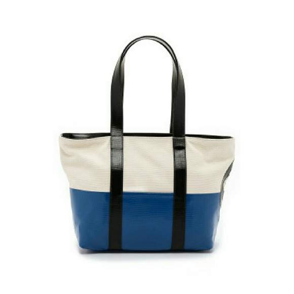 Tory Burch Small blue dipped beach tote bag purse - Picture 3 of 4