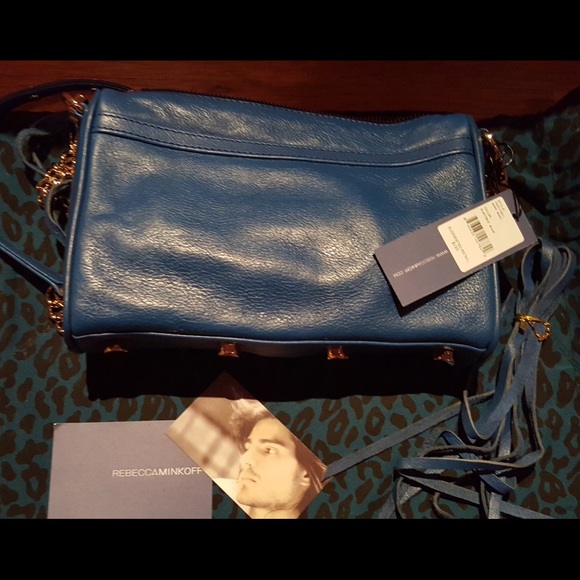 Rebecca Minkoff (Electric Blue) Mini Mac Gold tone - Picture 5 of 5