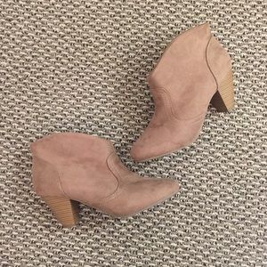 Taupe ankle booties