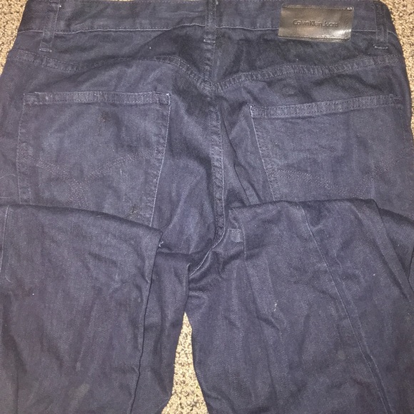 CK Jean Waxed Heavyweight Cotton Stretch Jeans - Picture 1 of 4