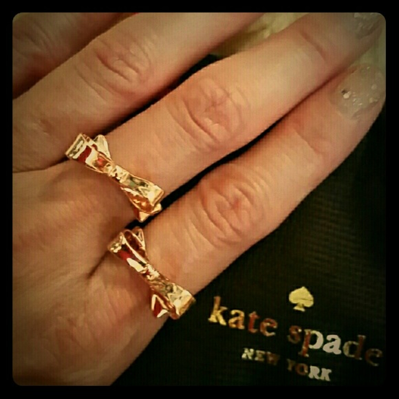 kate spade Jewelry - kate spade rose gold love notes ring