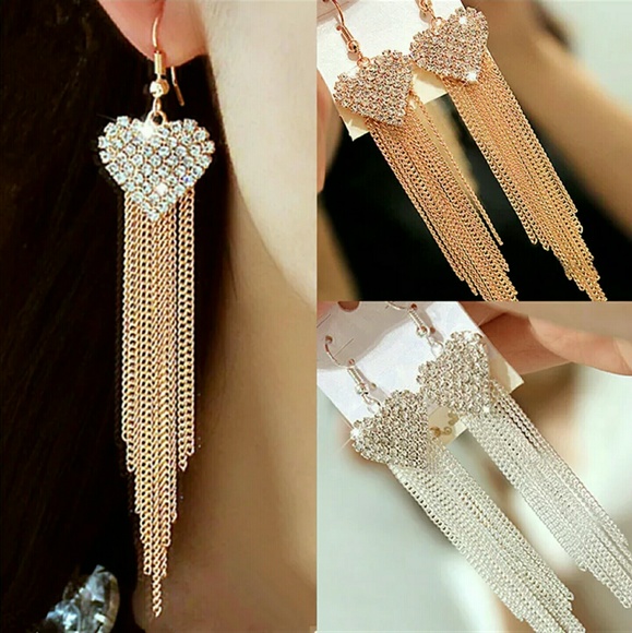 Women's  - Crystal  Heart Earrings