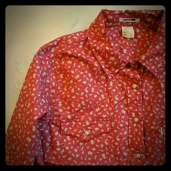 Rust Button Down Top