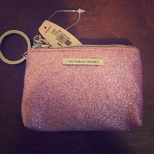 Victoria's Secret sparkly light pink coin purse👛