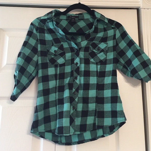3 quarter sleeve flannel