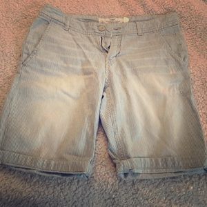 Light blue and white stripped baggy shorts