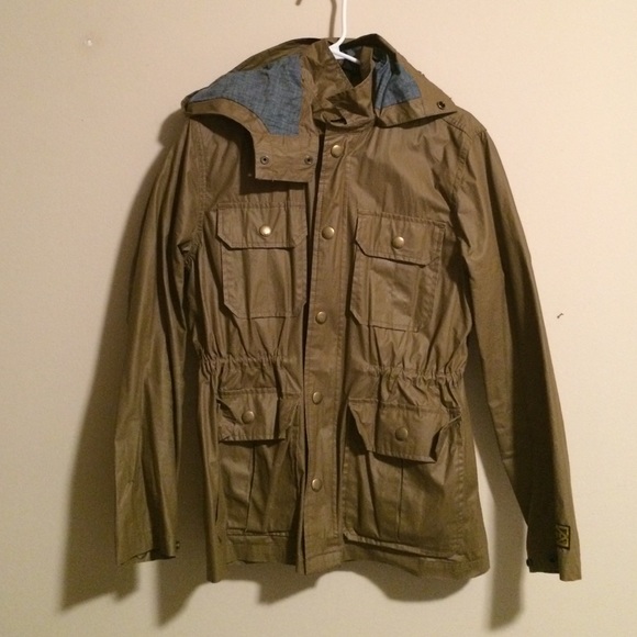 Obey Army Green Wax Rain Jacket