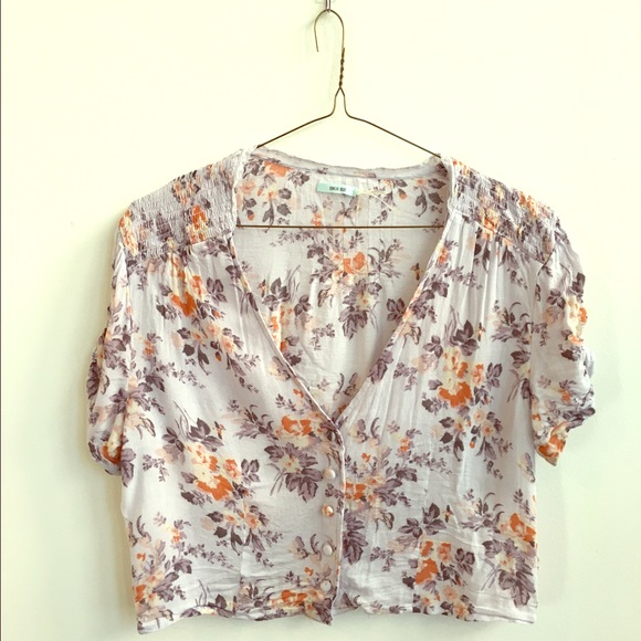 Kimchi Blue Lilac Floral Crop